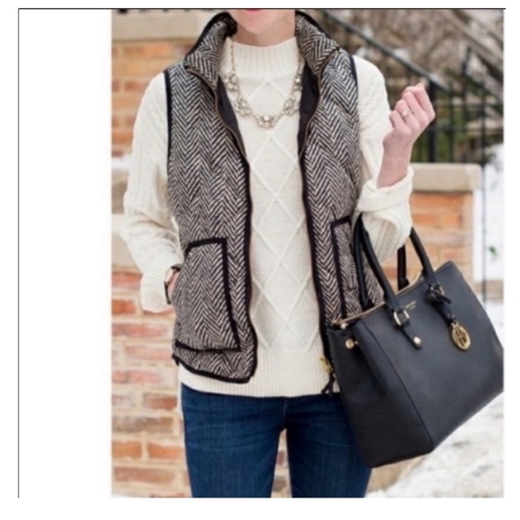 J. Crew Quilted Vest Zip Up White Snap Pockets Lightweight Women’s Size XXS - Picture 9 of 9